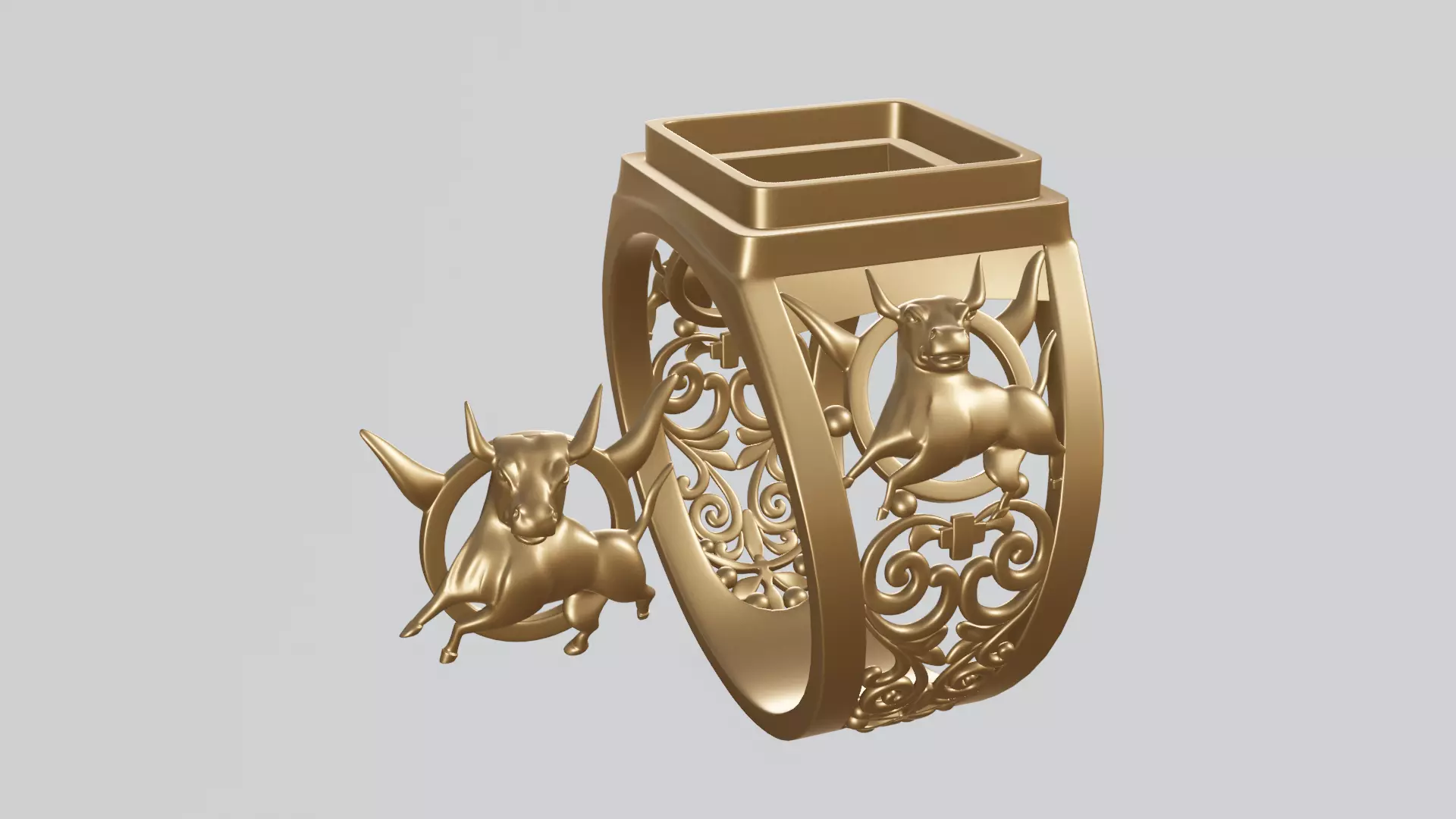 Taurus zodiac sign 3D print model_0