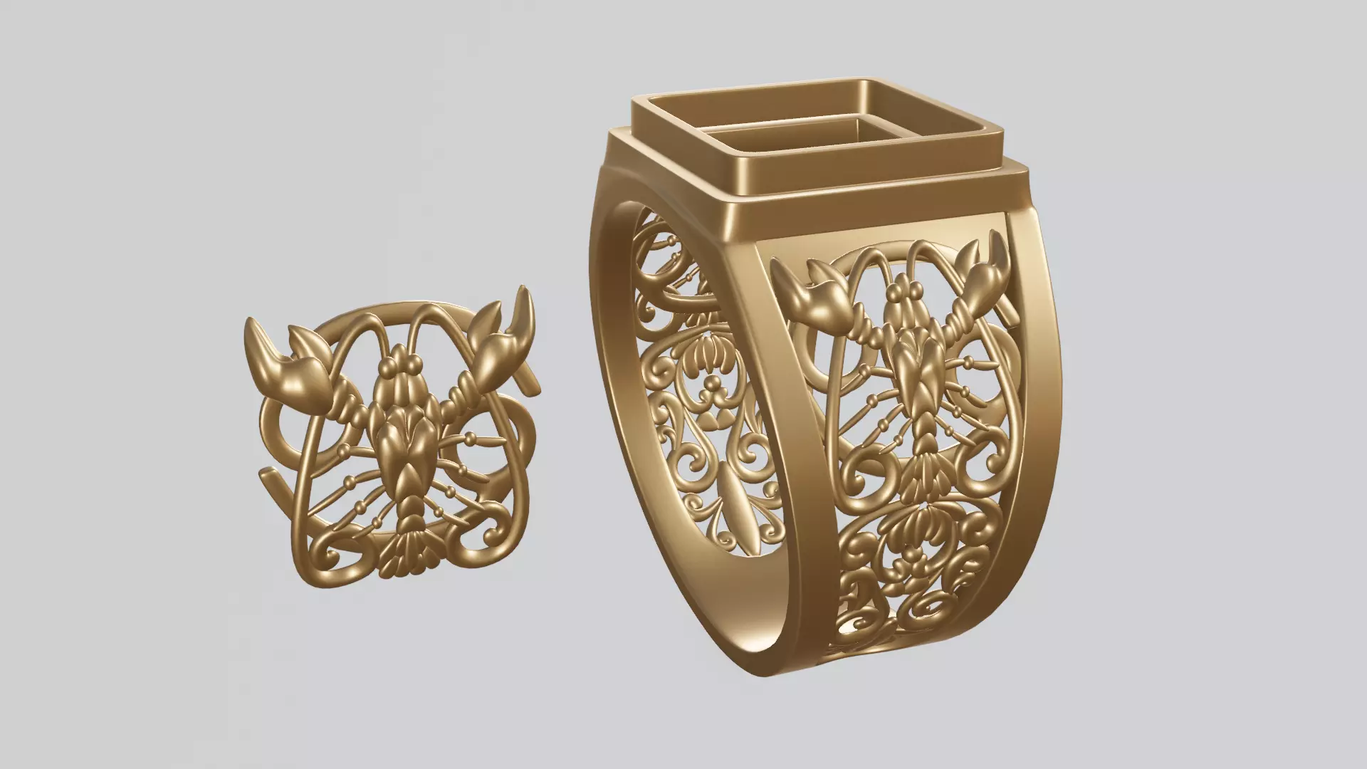 Cancer zodiac sign Free 3D print model