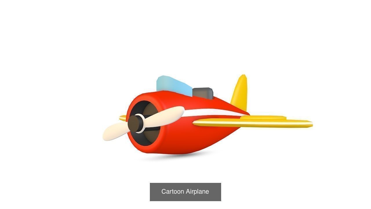 Lowpoly Airplanes Set toy airplane 3D Model Collection_1