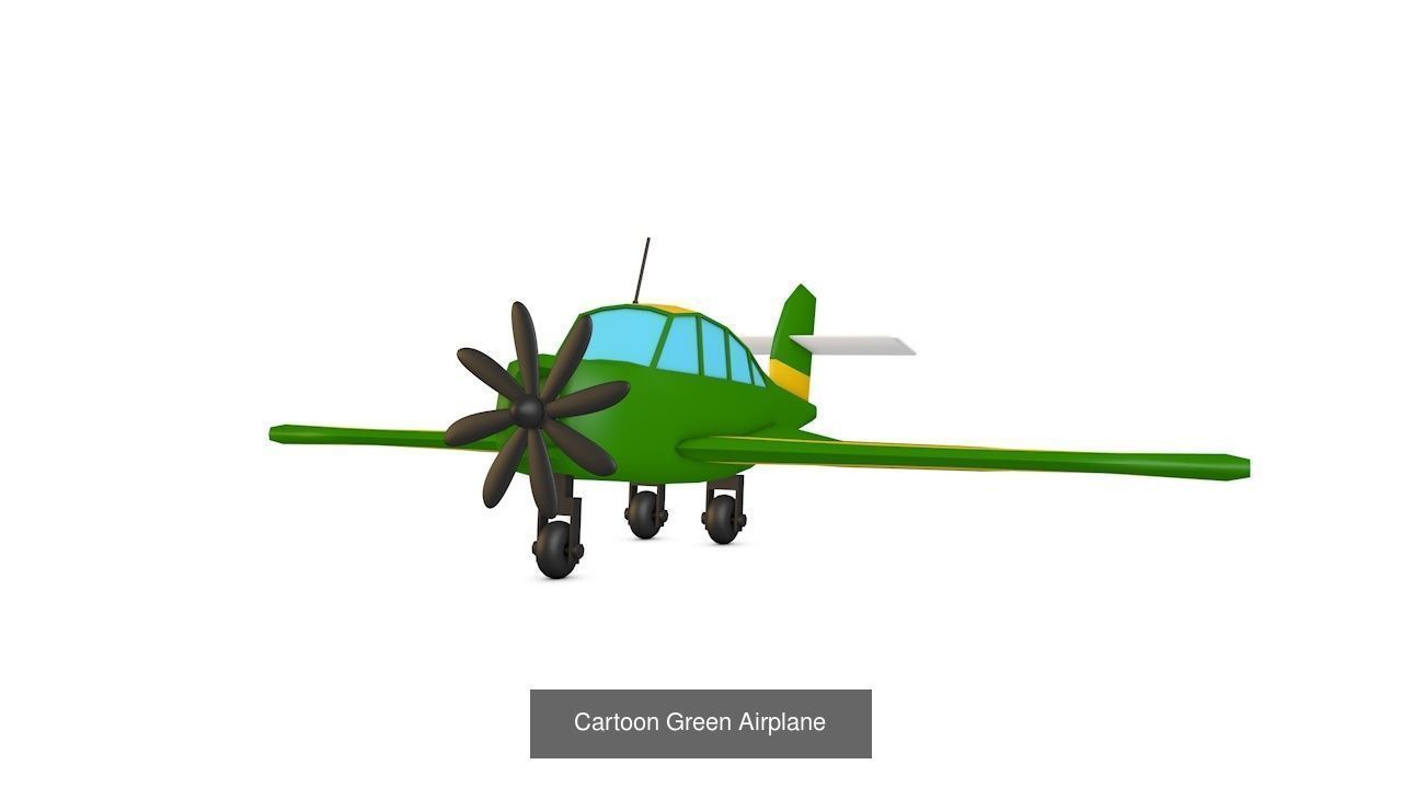 Lowpoly Airplanes Set toy airplane 3D Model Collection_4