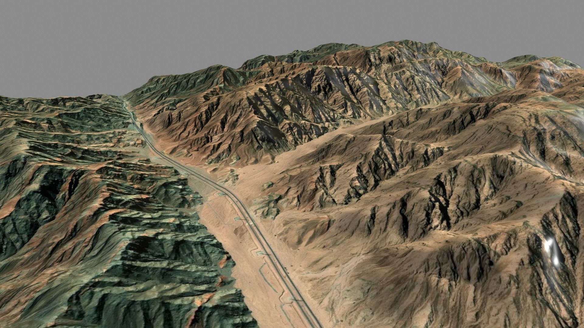 Mountain landscape 3D model_3
