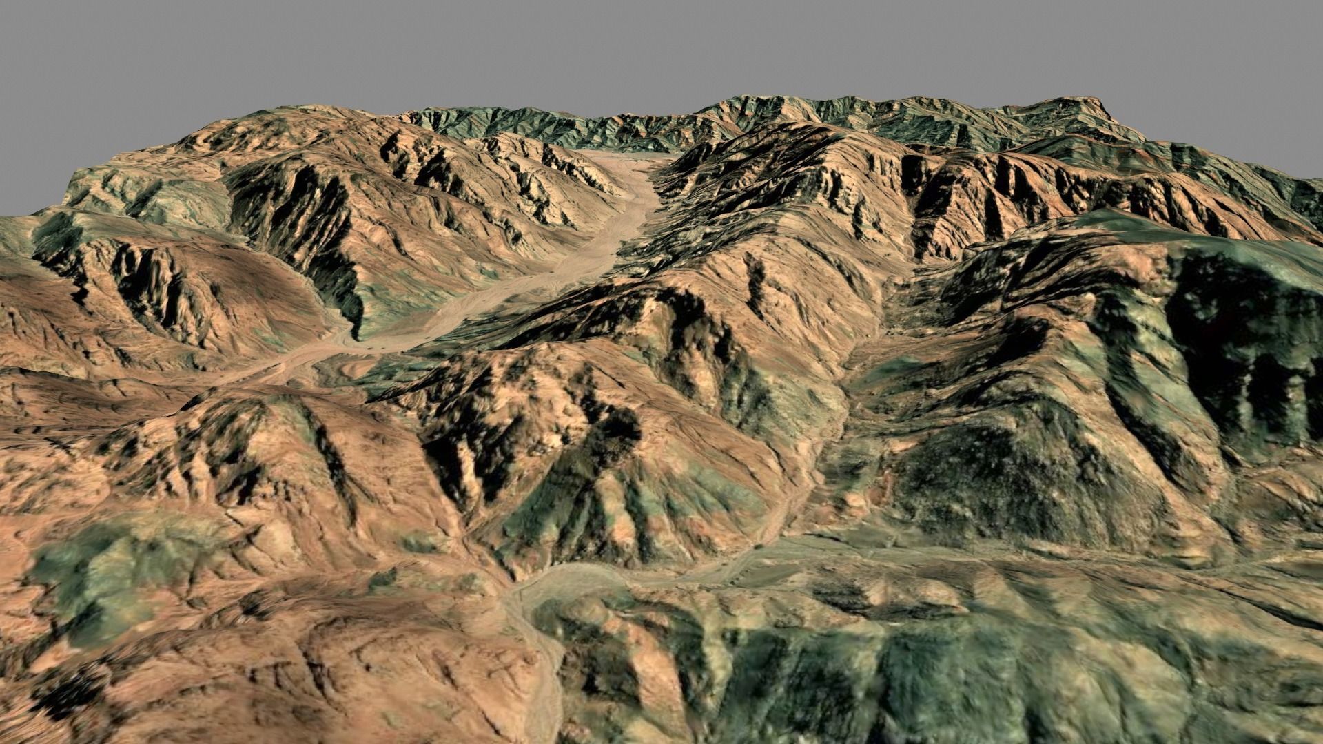 Mountain landscape 3D model_4