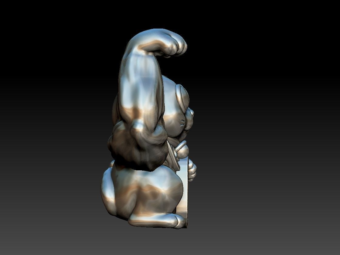 maneki neko beckoning funny cat pendant  3d print  3D print model_4