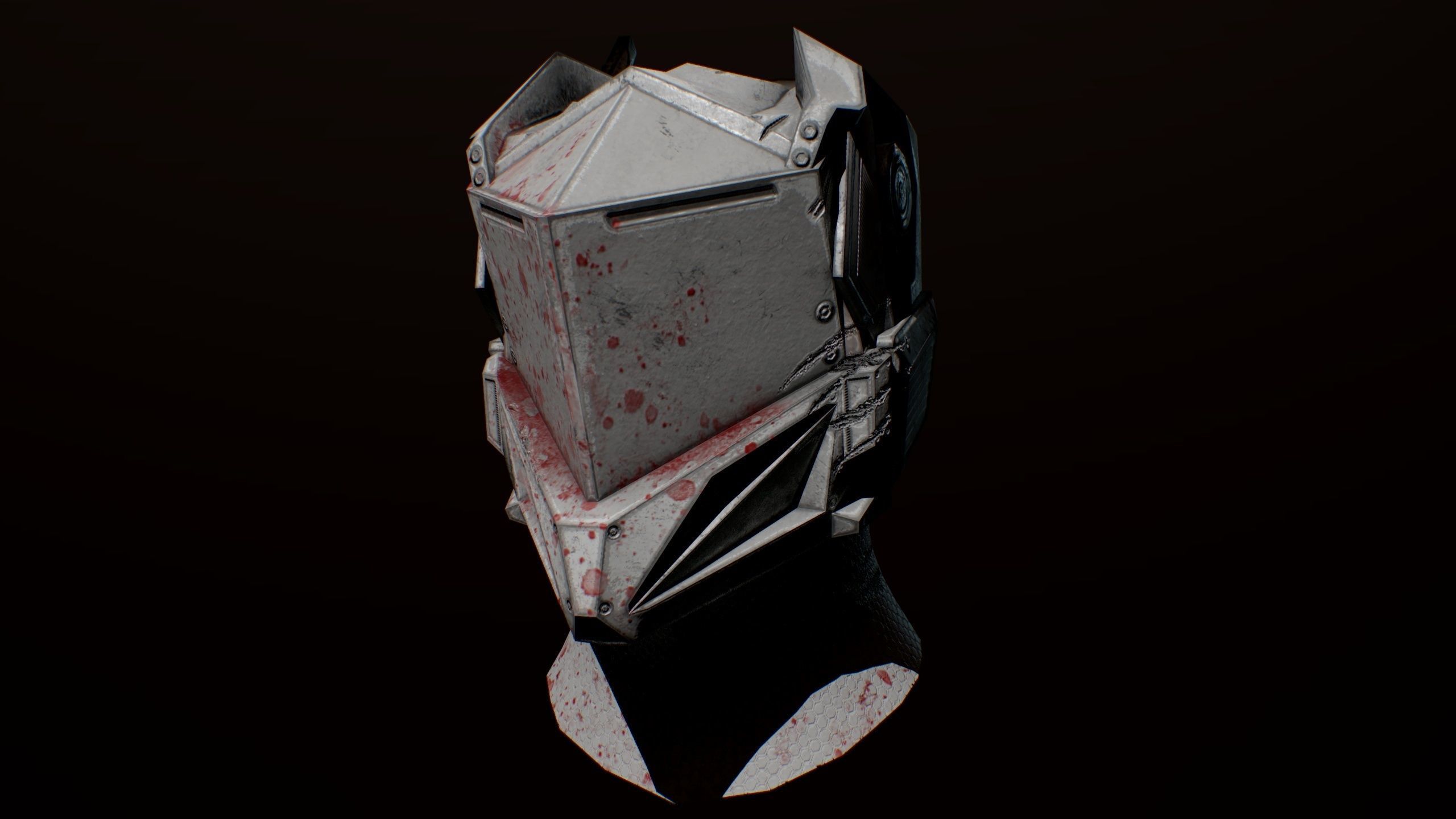 Sci-Fi Helmet Low-poly 3D model_5