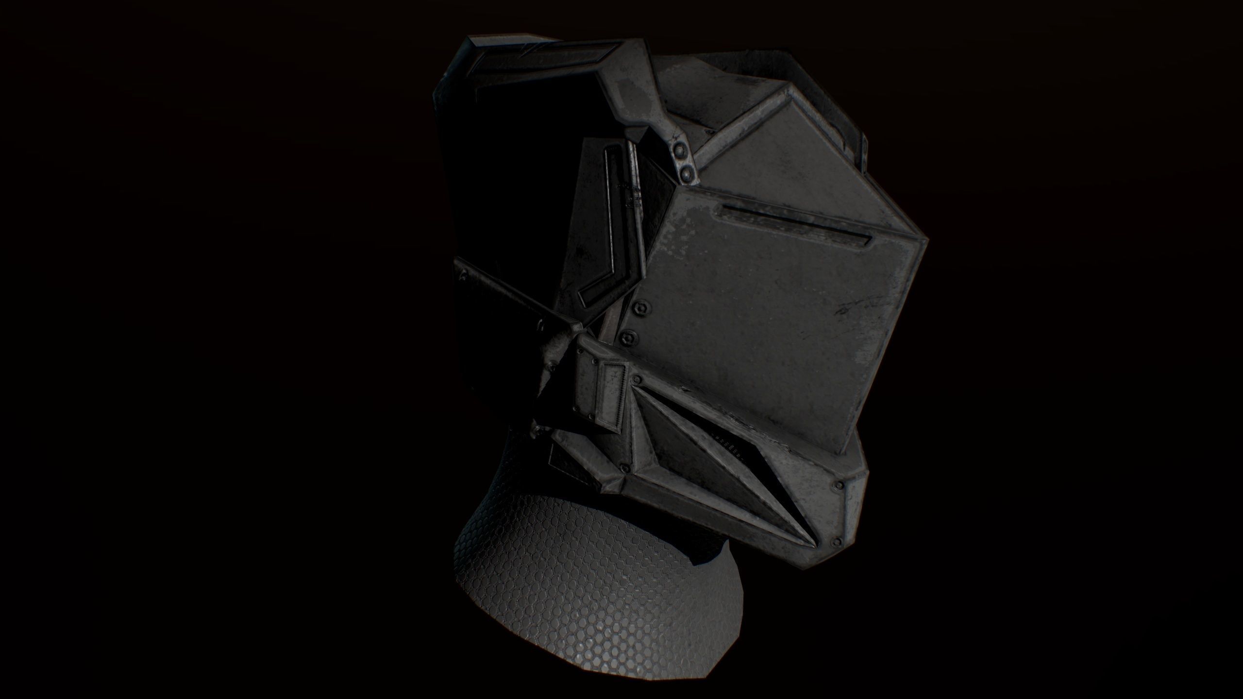 Sci-Fi Helmet Low-poly 3D model_14