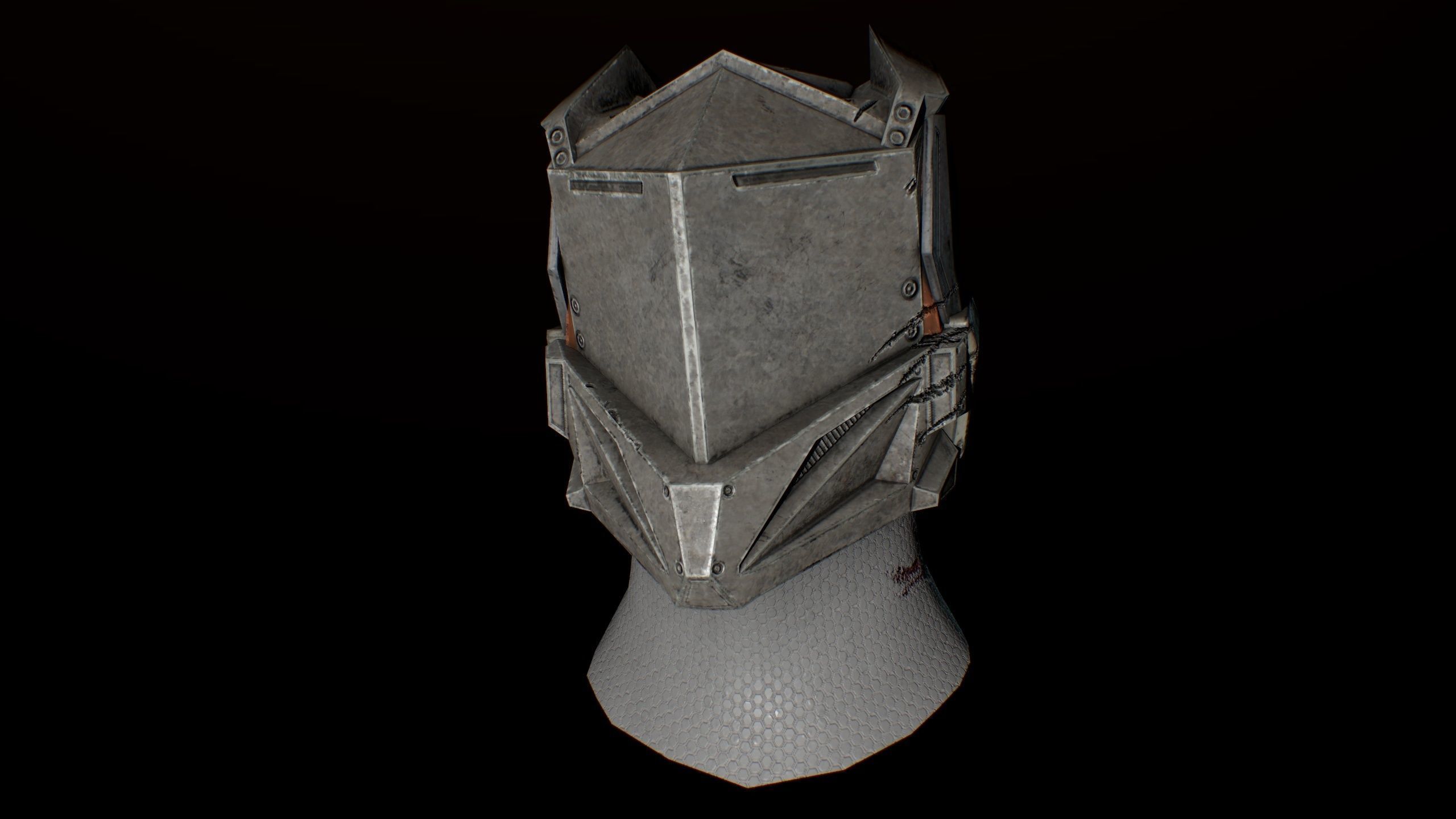 Sci-Fi Helmet Low-poly 3D model_16