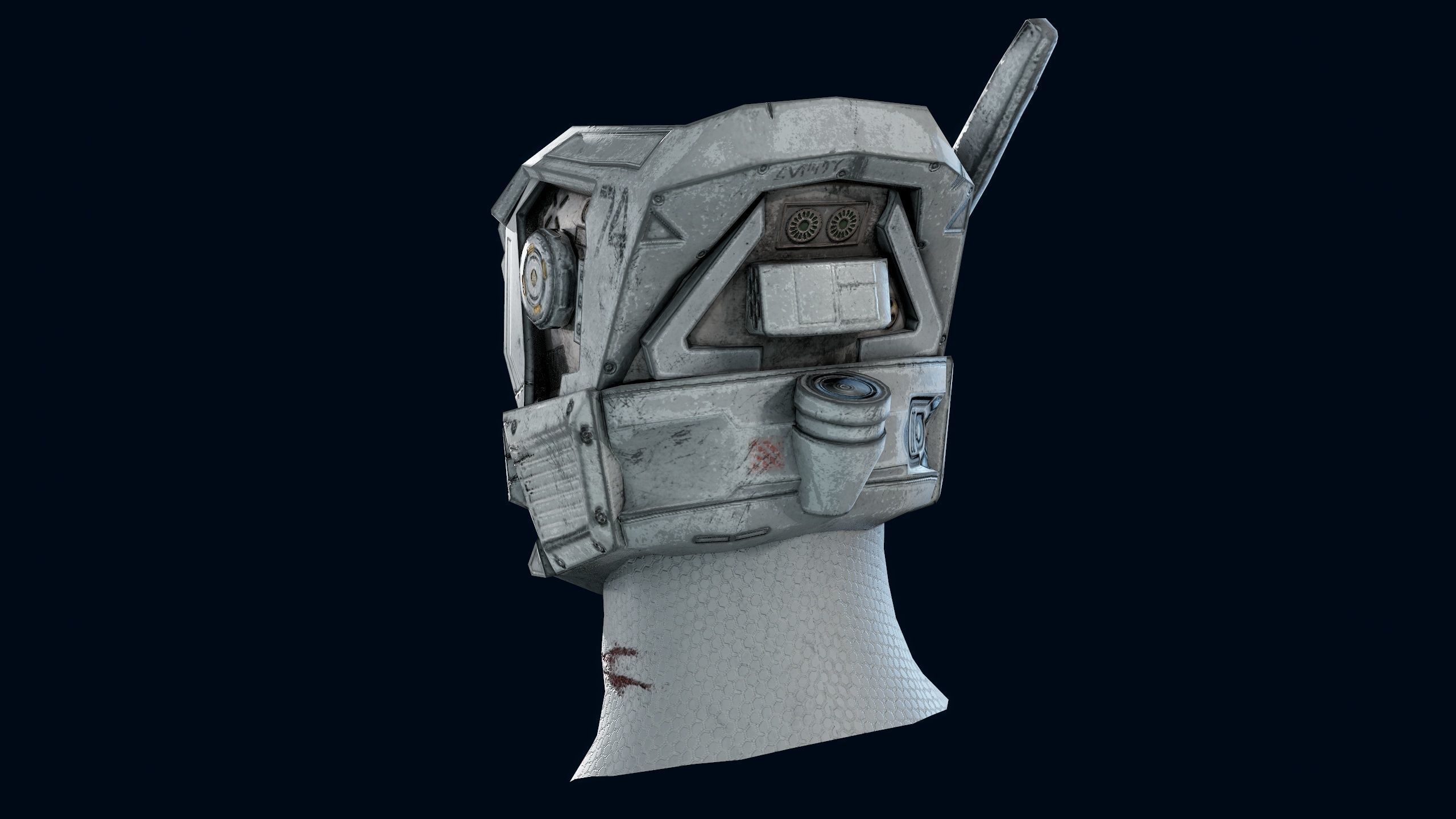 Sci-Fi Helmet Low-poly 3D model_11