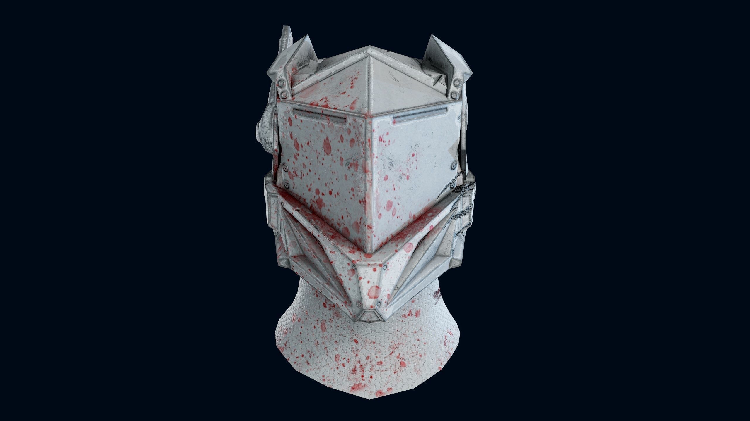 Sci-Fi Helmet Low-poly 3D model_6