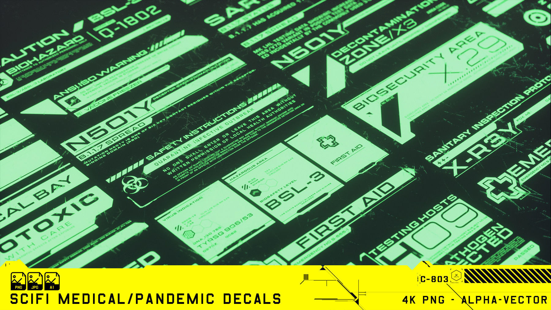 SCIFI MEDICAL-PANDEMIC DECALS