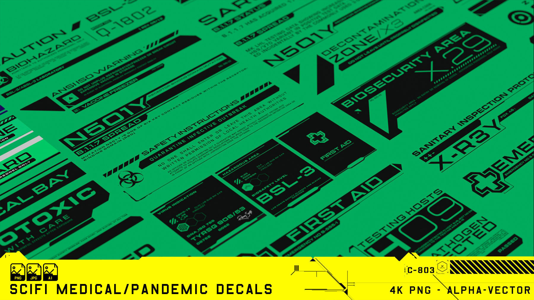 SCIFI MEDICAL-PANDEMIC DECALS  Texture_1