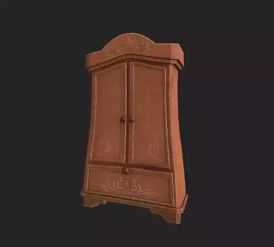 Wardrobe cartoon Free low-poly 3D model