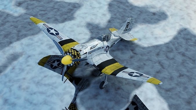 P-100 Avenger generic WW2 fighter - FREE Free low-poly 3D model