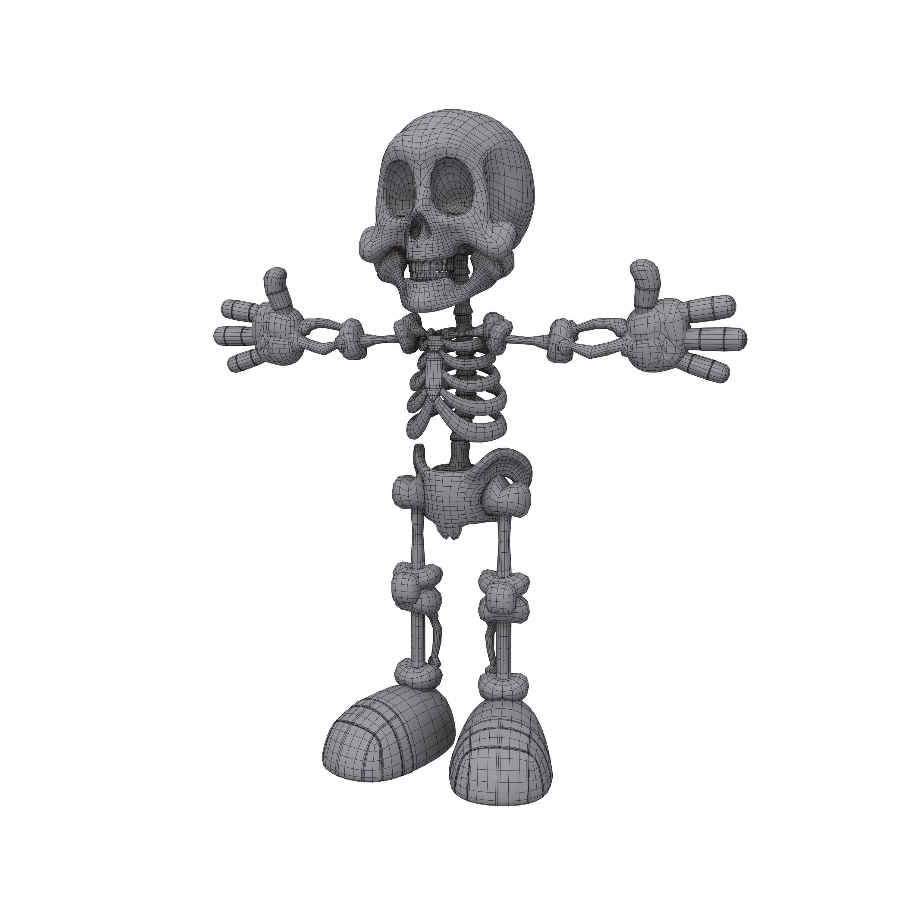 Skeleton Cartoon 3D model_9
