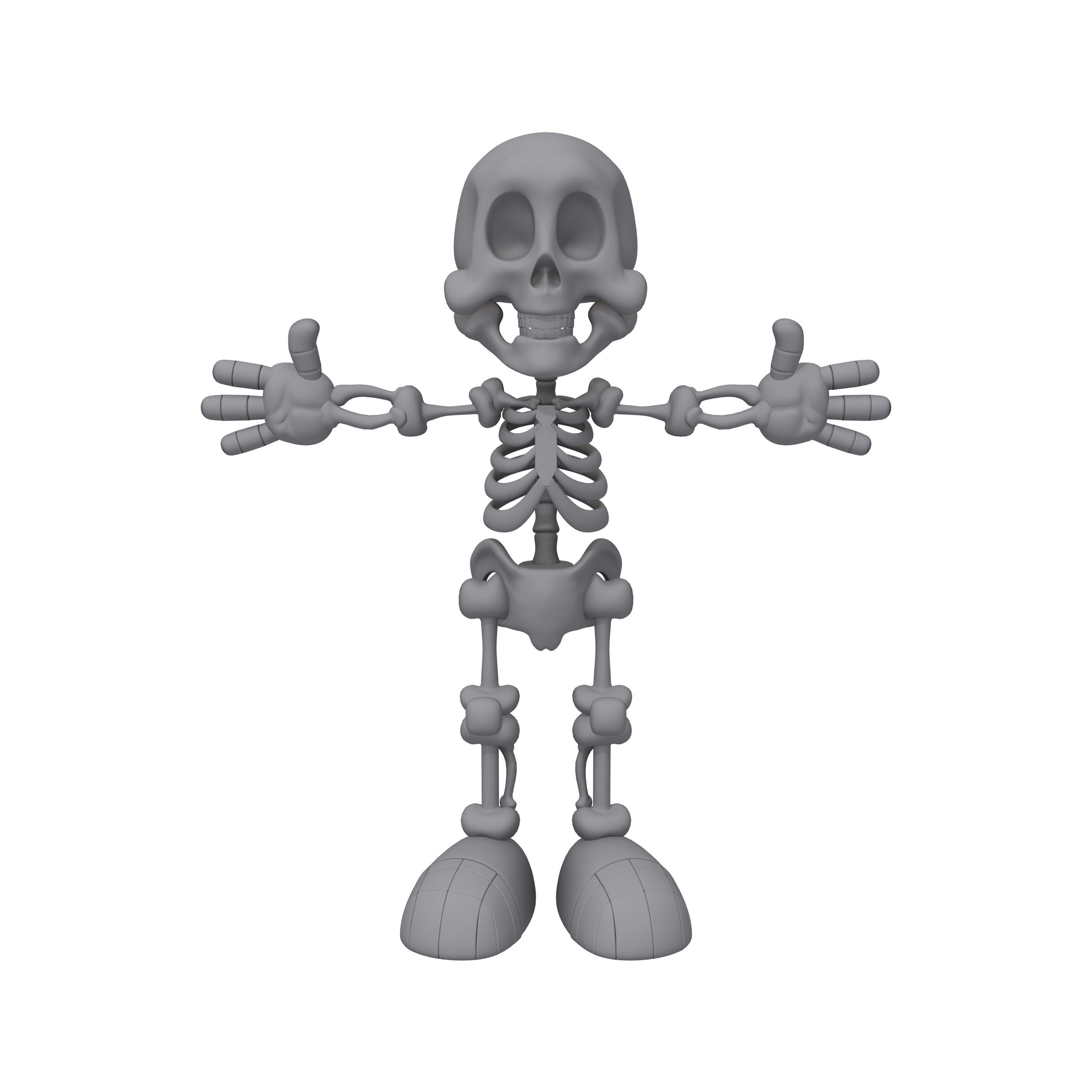Skeleton Cartoon 3D model_10