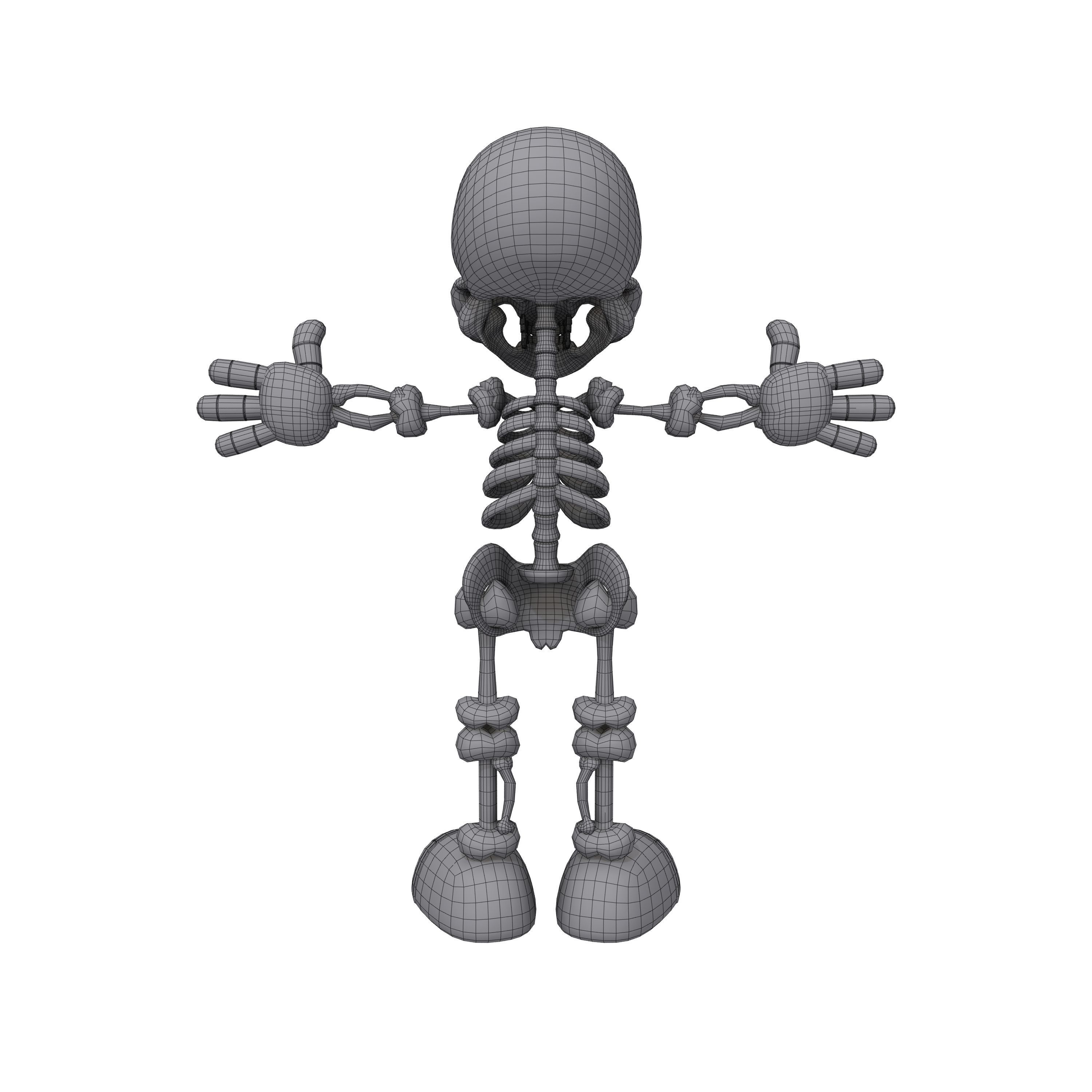 Skeleton Cartoon 3D model_8