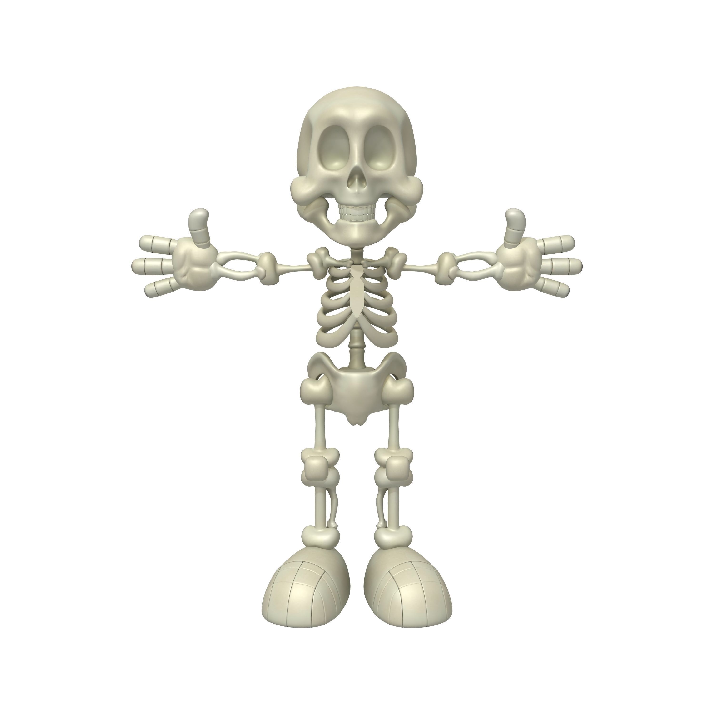 Skeleton Cartoon 3D model_2