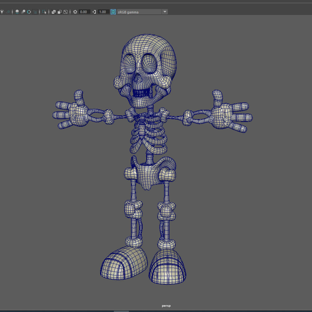 Skeleton Cartoon 3D model_17