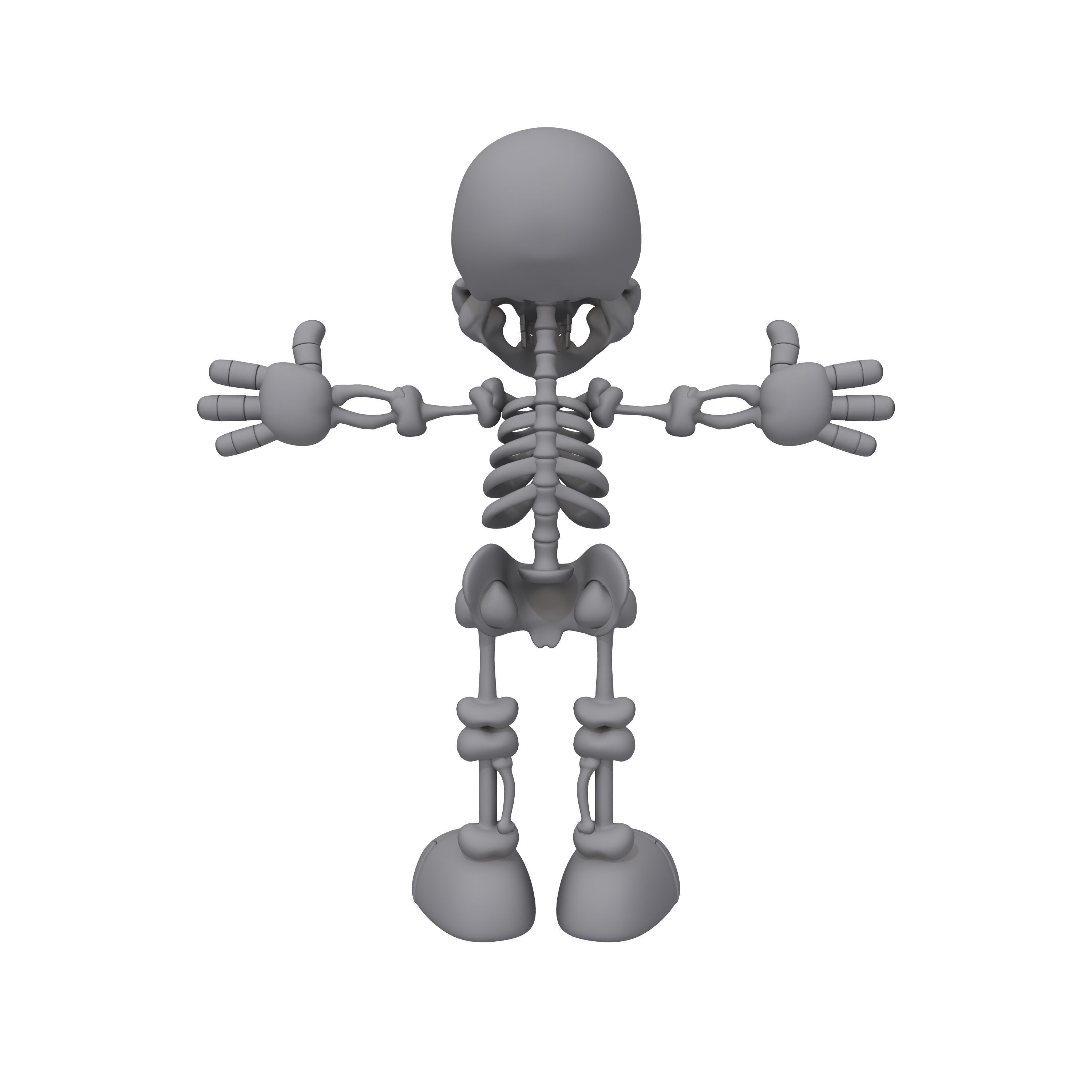 Skeleton Cartoon 3D model_12