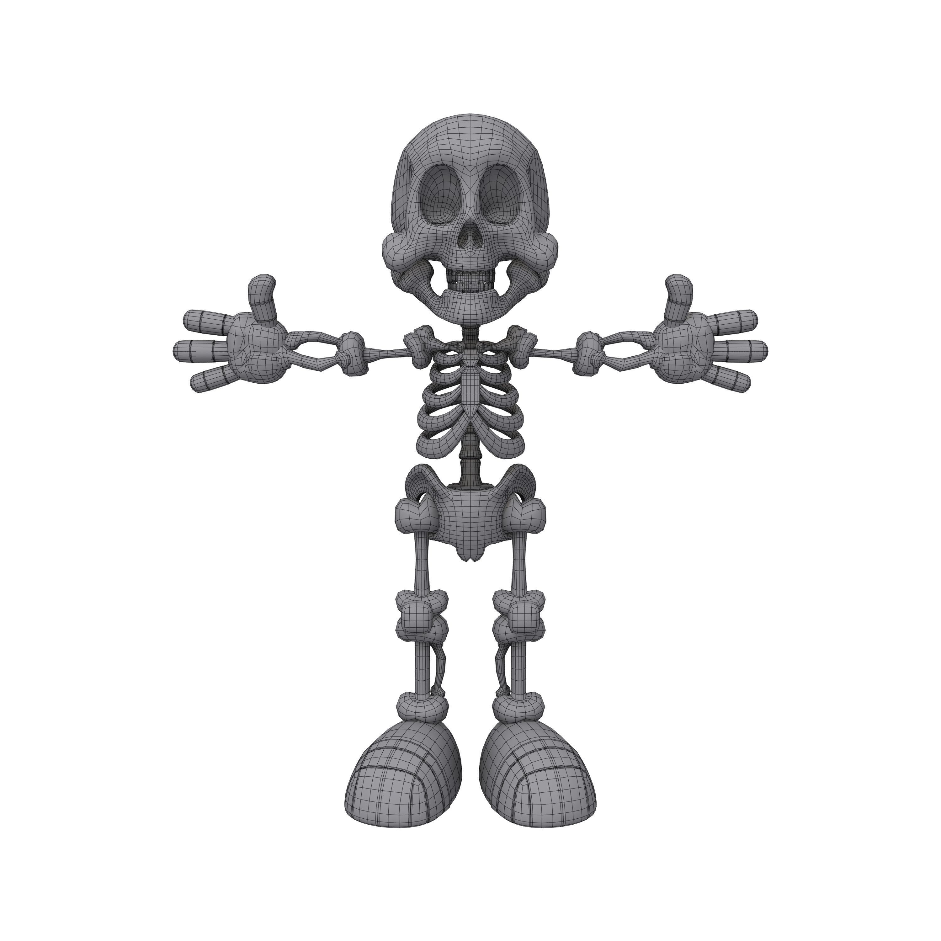 Skeleton Cartoon 3D model_6
