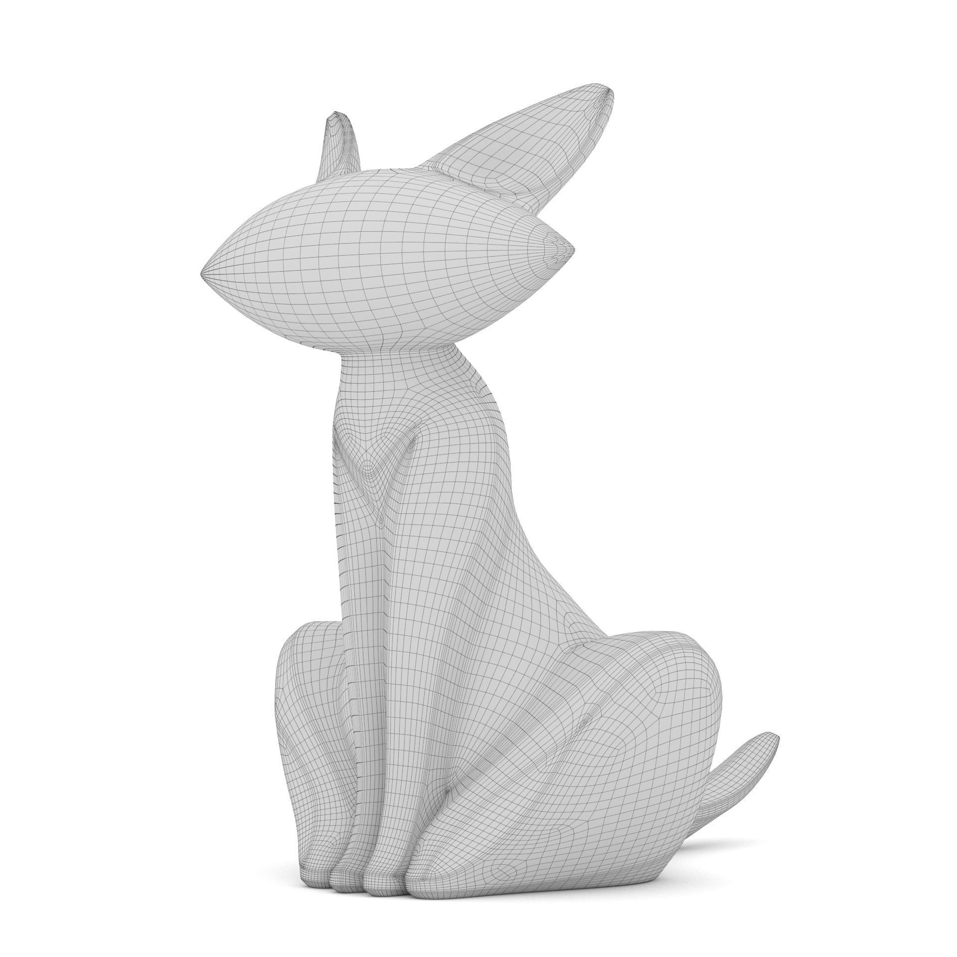 Cat sculpture 3D print model_3