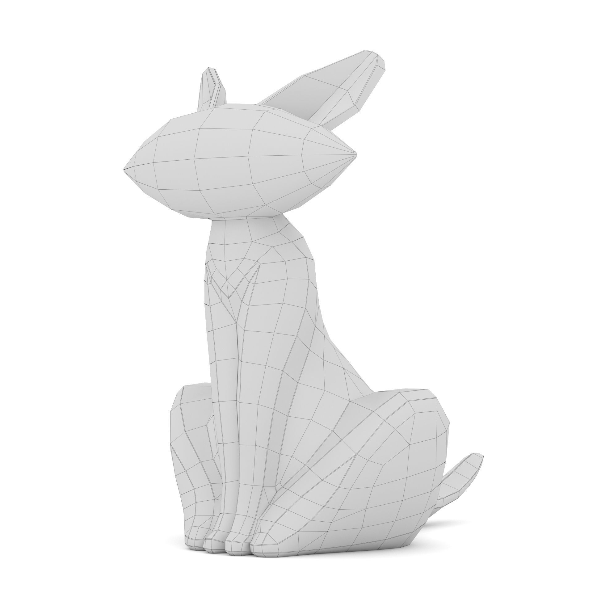 Cat sculpture 3D print model_4