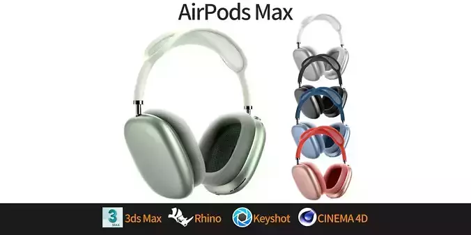 Apple AirPods Max 3D model - Rhino modeling 3D model