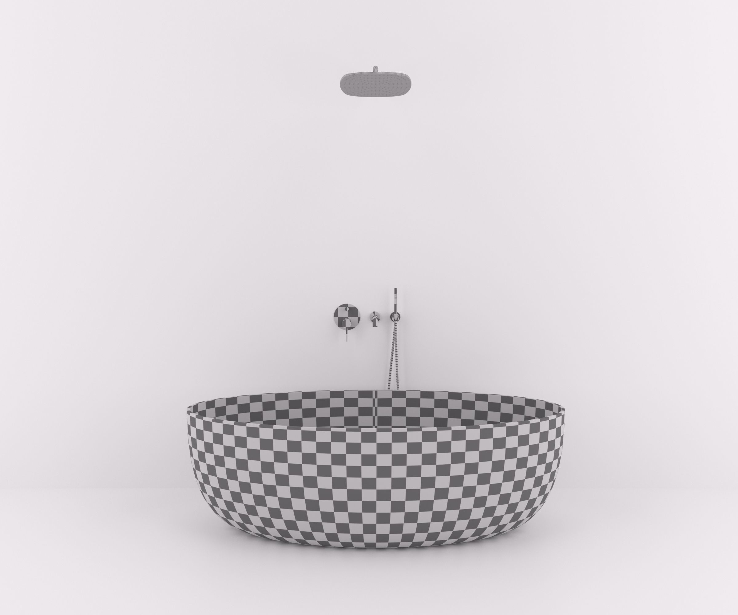 Model Set 05 Bathroom Bathtub Faucet Basin and Toilet 3D model_5