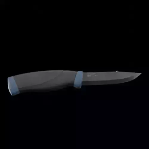 Knife Stainless Steel blue Rubber Handle