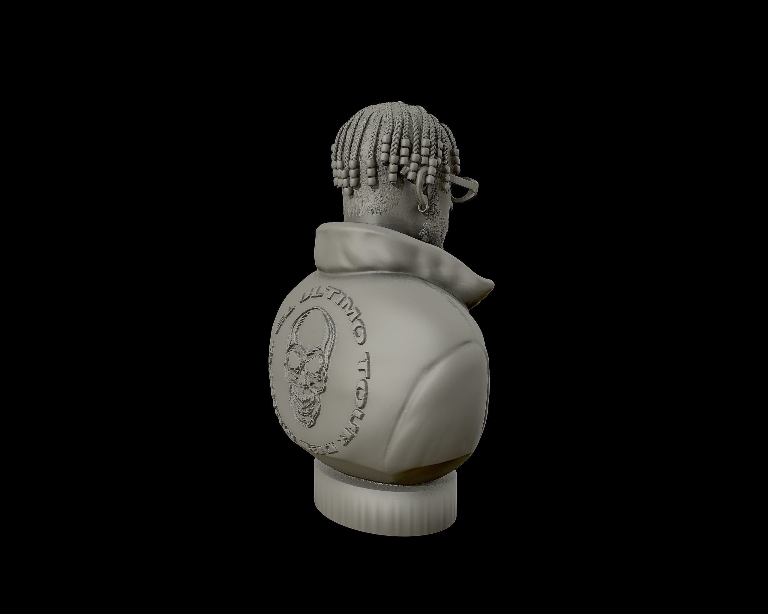 Bad Bunny 3D portrait Model 3D print model_16