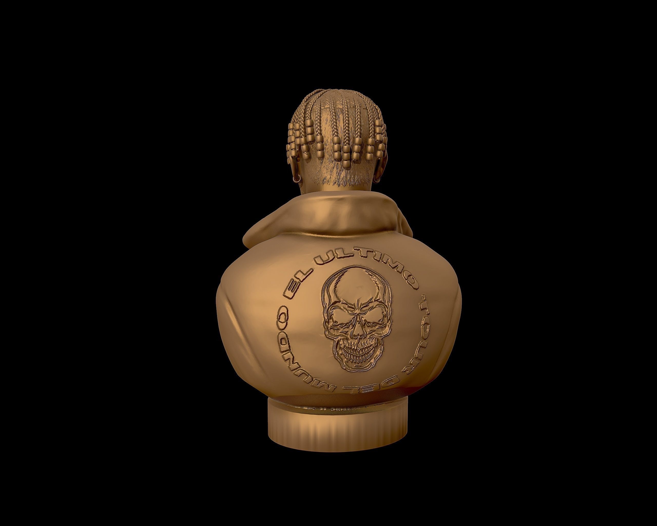 Bad Bunny 3D portrait Model 3D print model_26