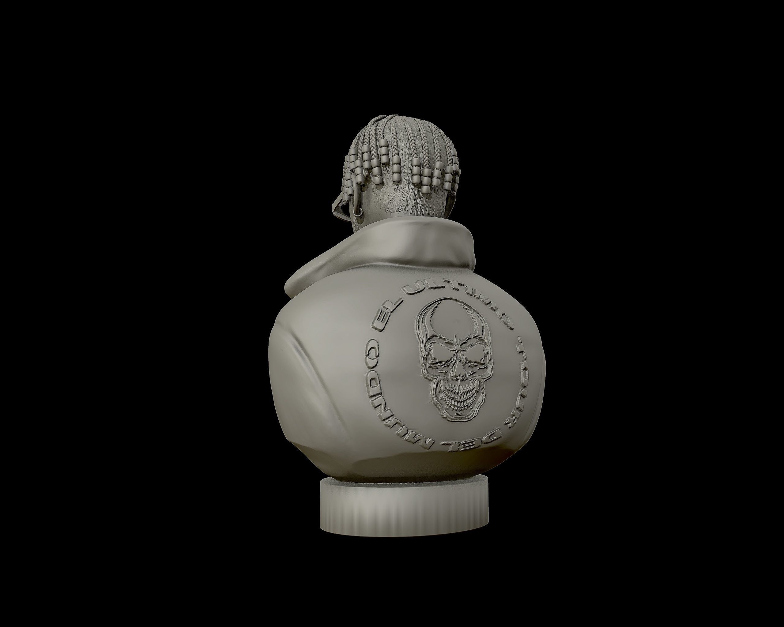 Bad Bunny 3D portrait Model 3D print model_6