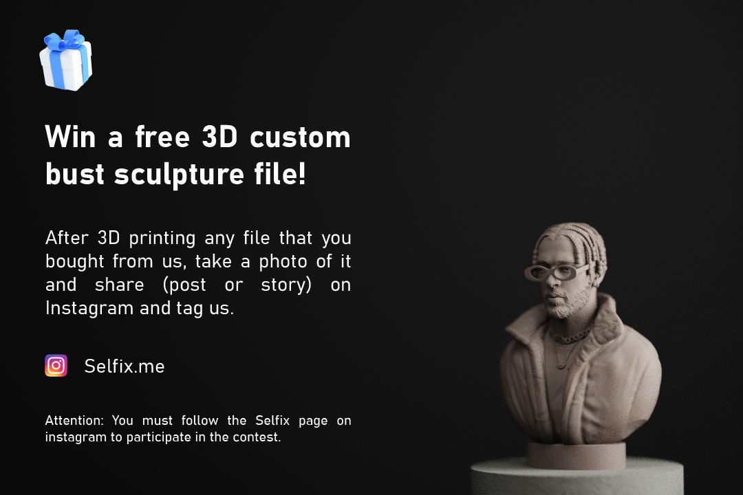 Bad Bunny 3D portrait Model 3D print model_2