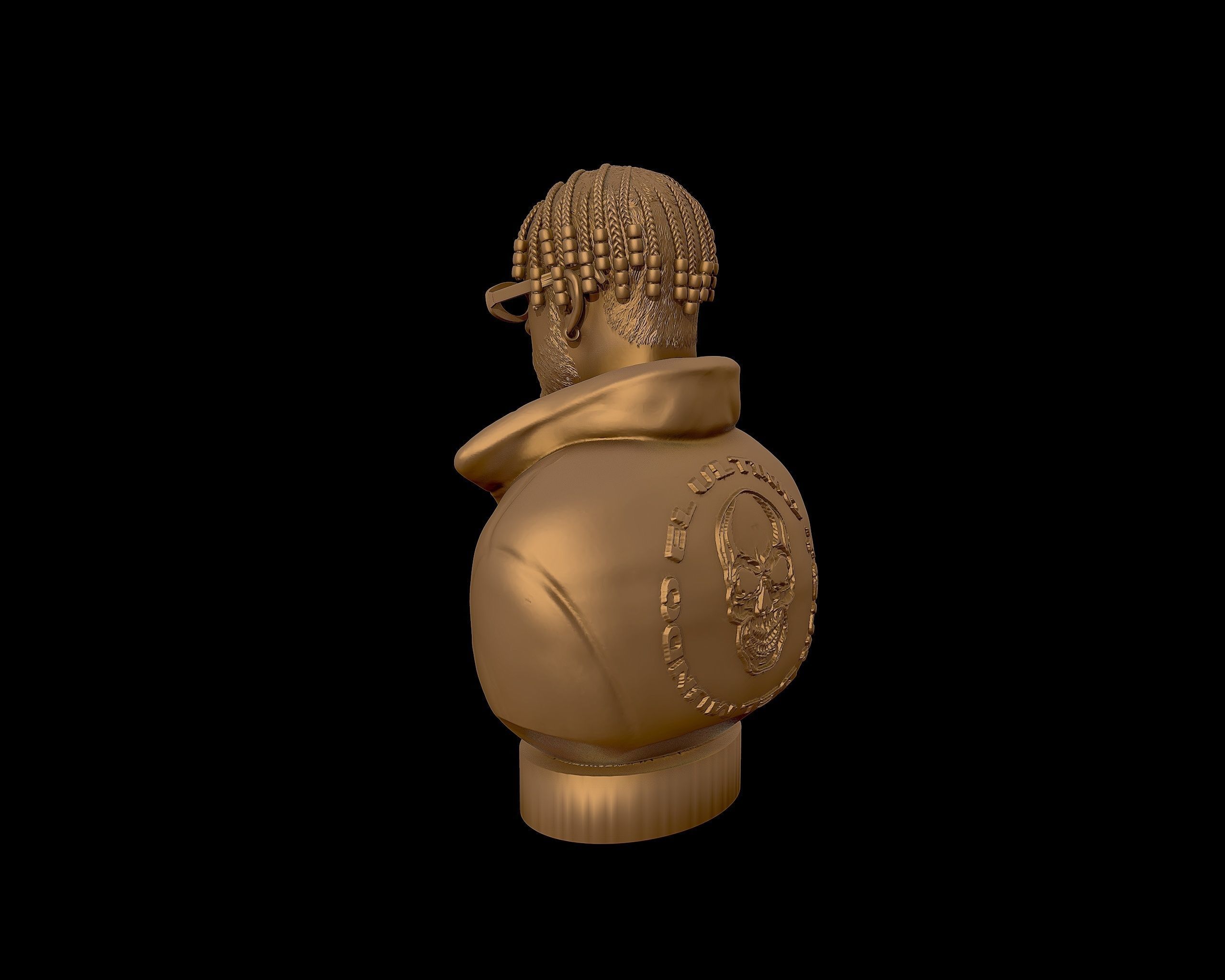 Bad Bunny 3D portrait Model 3D print model_25