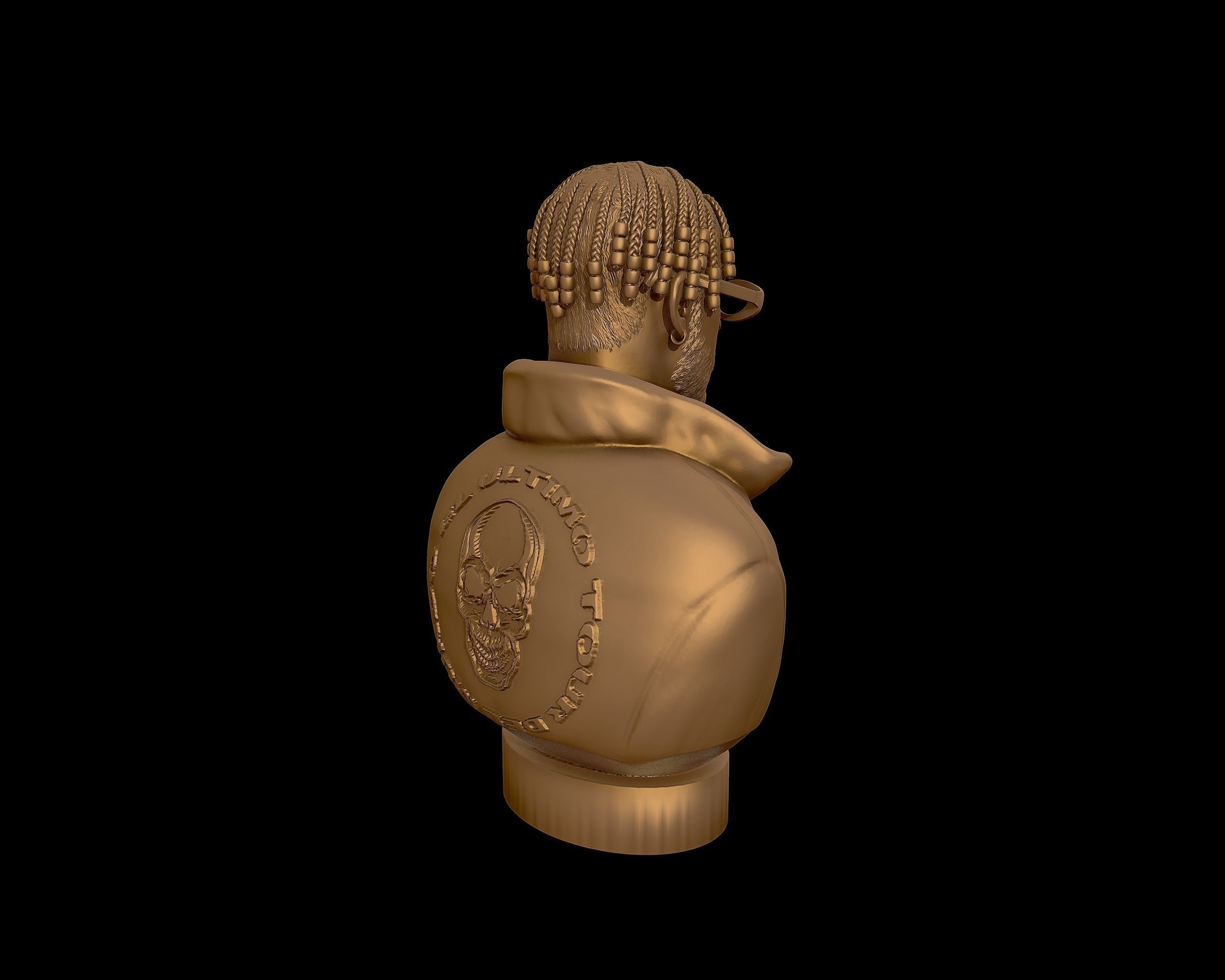 Bad Bunny 3D portrait Model 3D print model_28