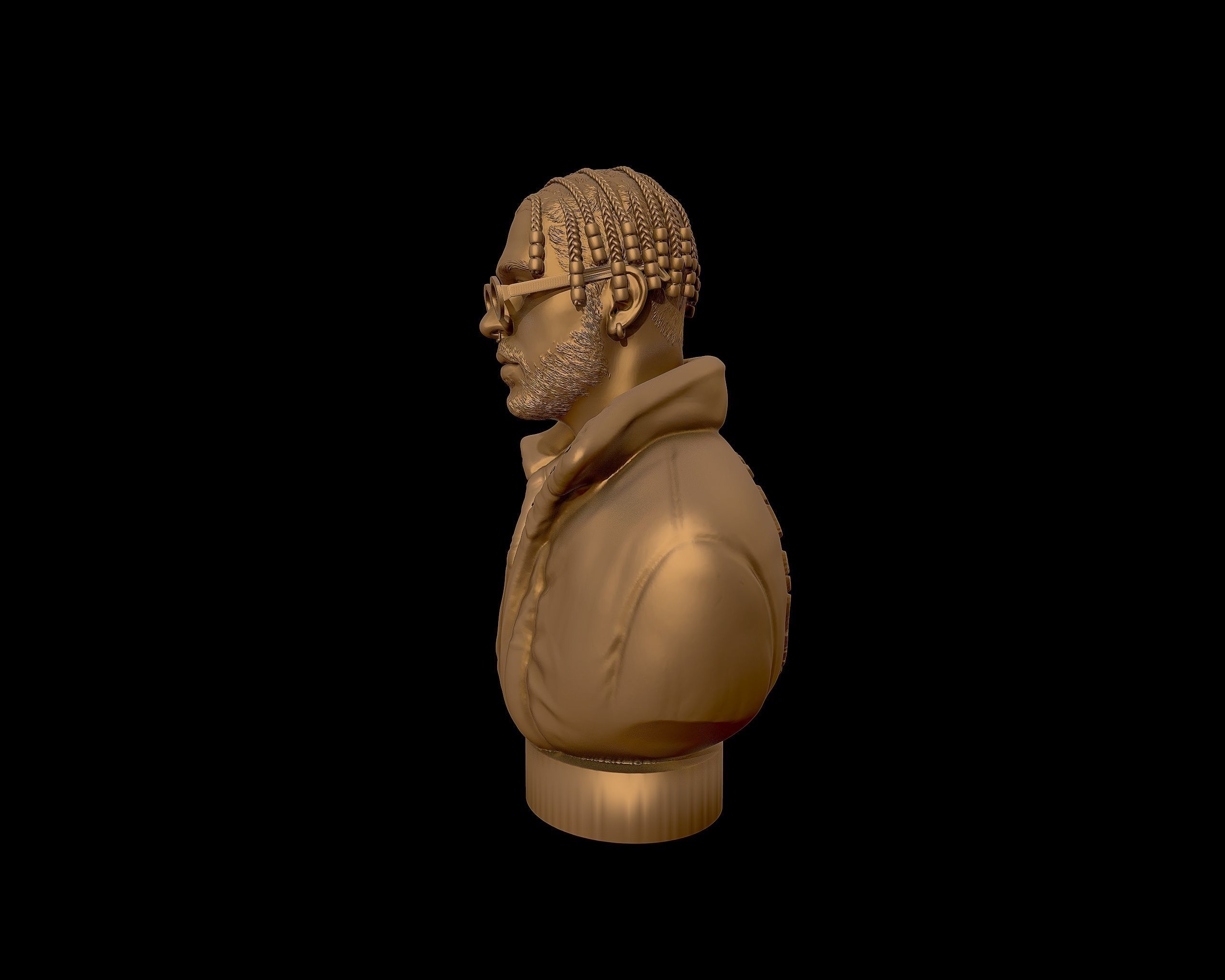 Bad Bunny 3D portrait Model 3D print model_24