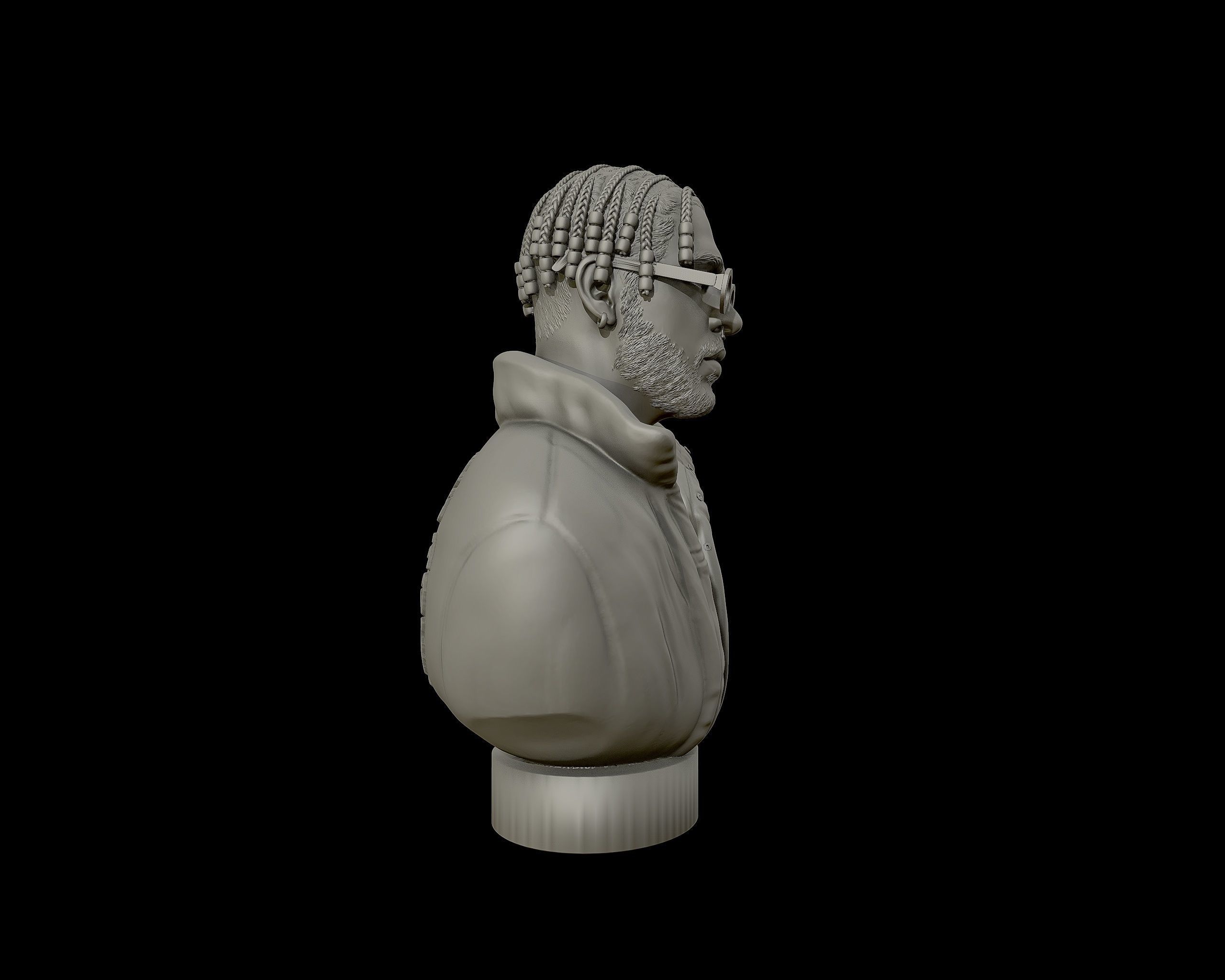 Bad Bunny 3D portrait Model 3D print model_17