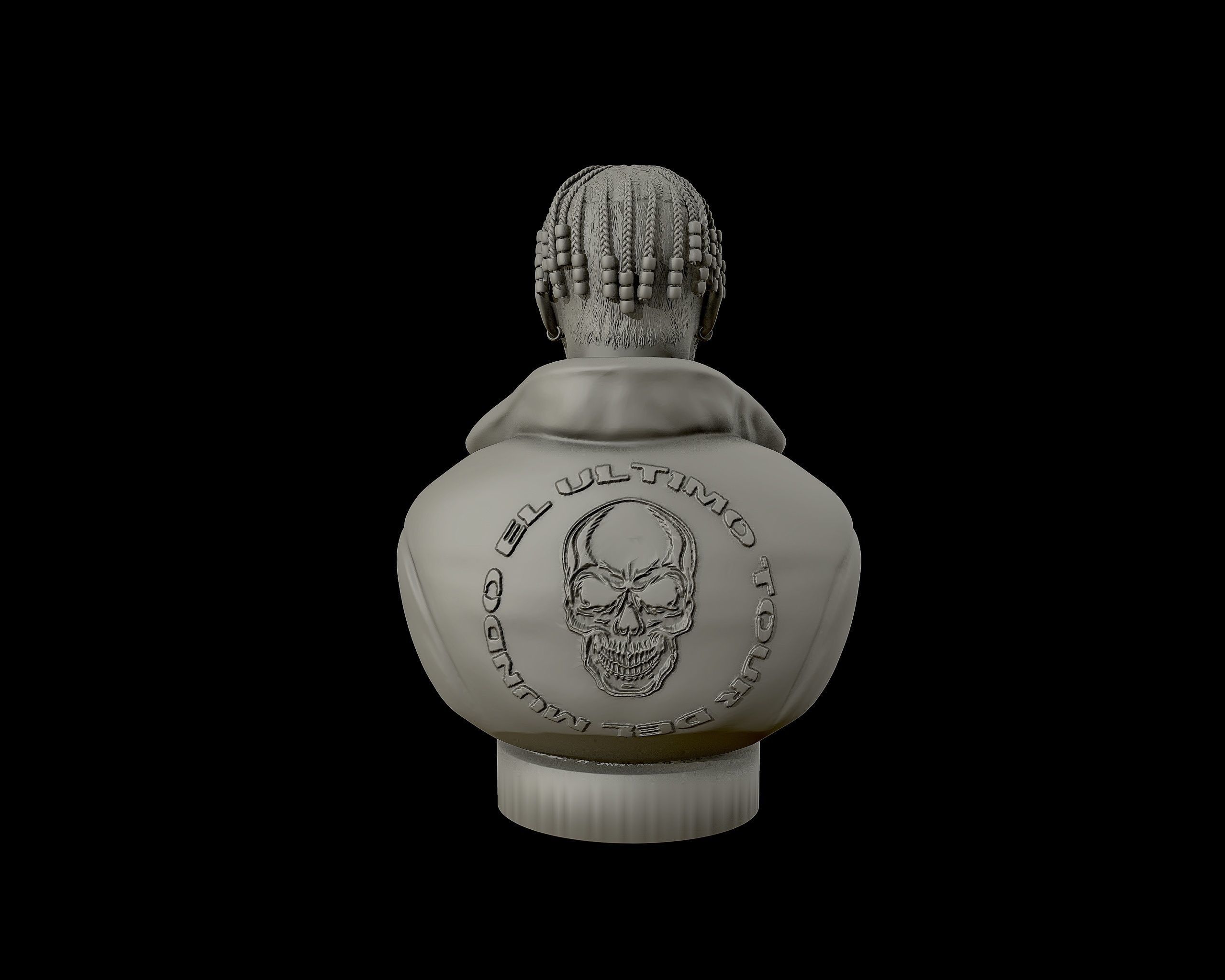 Bad Bunny 3D portrait Model 3D print model_15