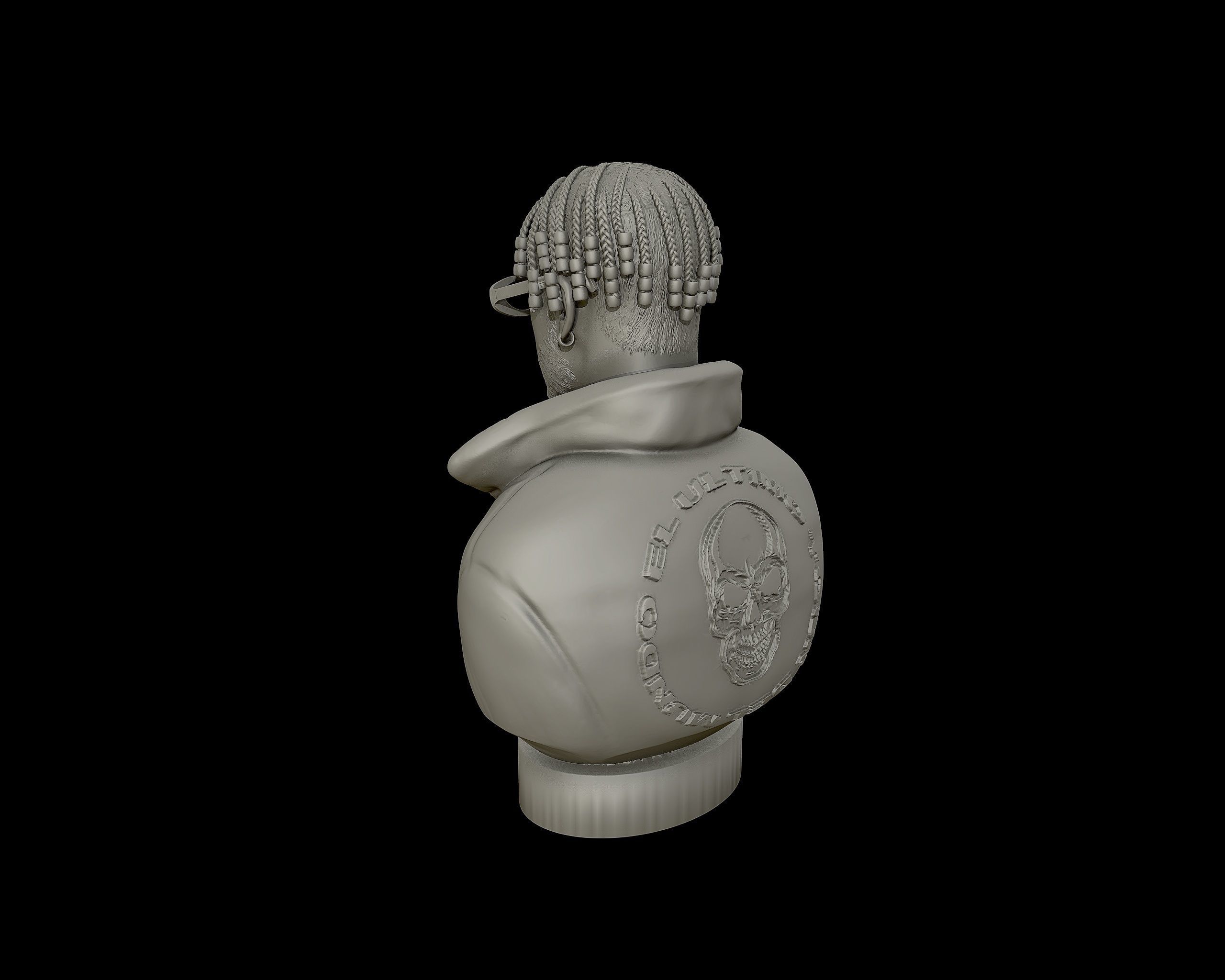 Bad Bunny 3D portrait Model 3D print model_14