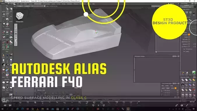 Ferrari F40 Day 3 fillet for complete the series of tutorial  3D model