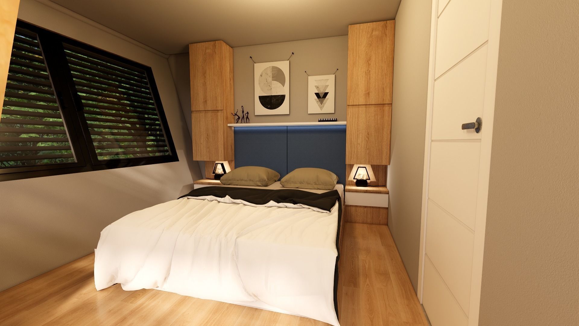 modern vacation residential house 3d model Low-poly 3D model_14