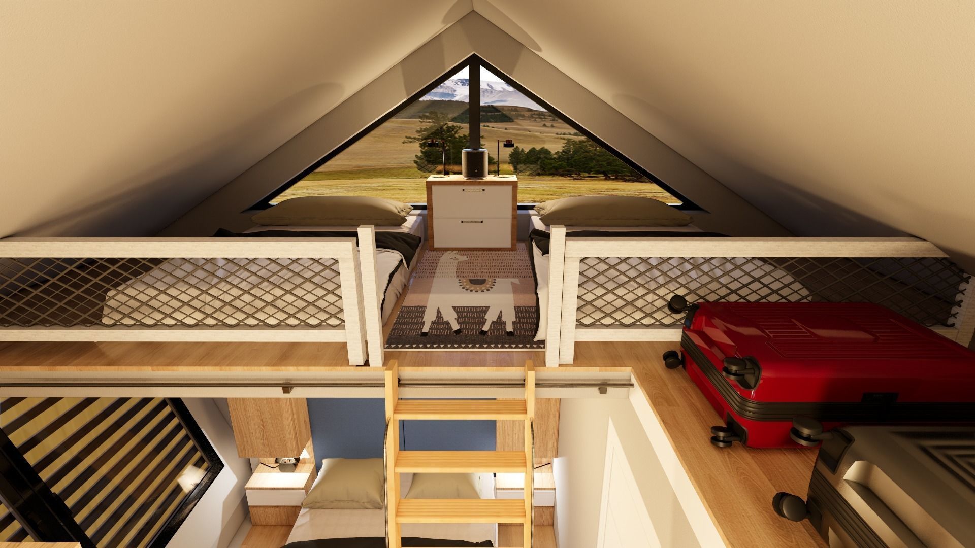 modern vacation residential house 3d model Low-poly 3D model_18