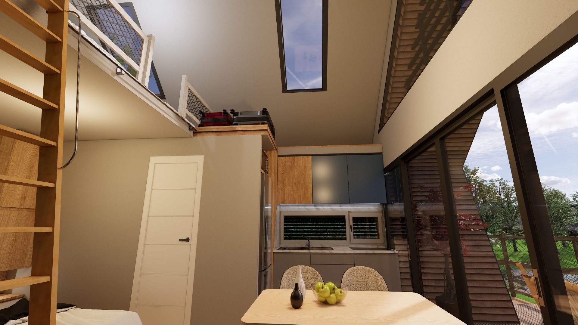 modern vacation residential house 3d model Low-poly 3D model_15