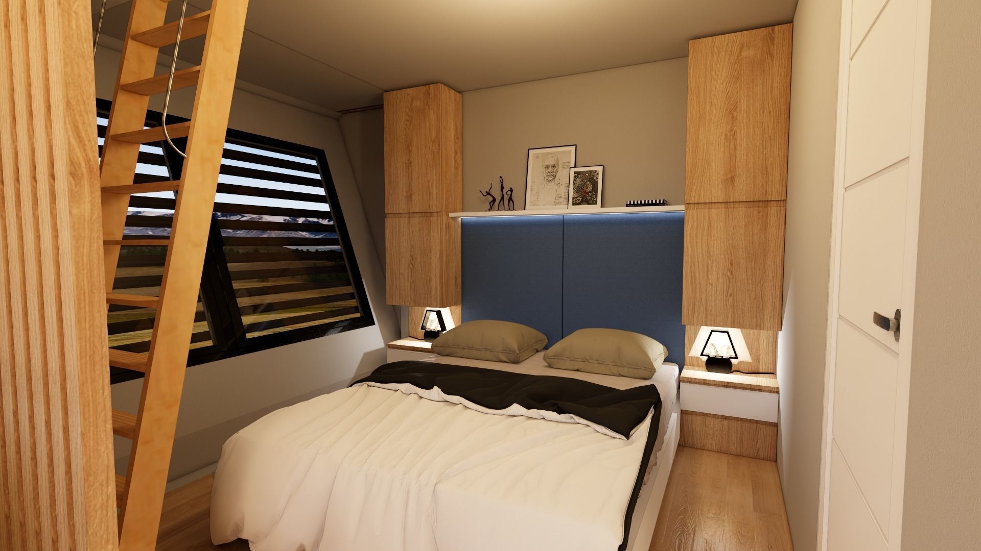 modern vacation residential house 3d model Low-poly 3D model_5