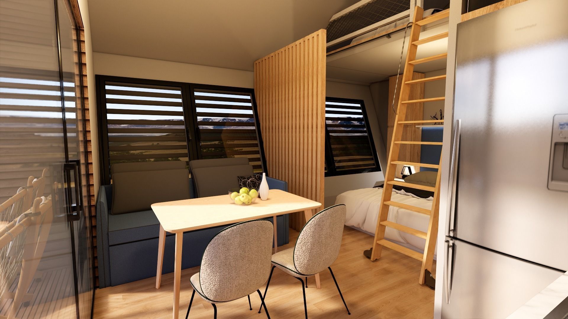 modern vacation residential house 3d model Low-poly 3D model_19