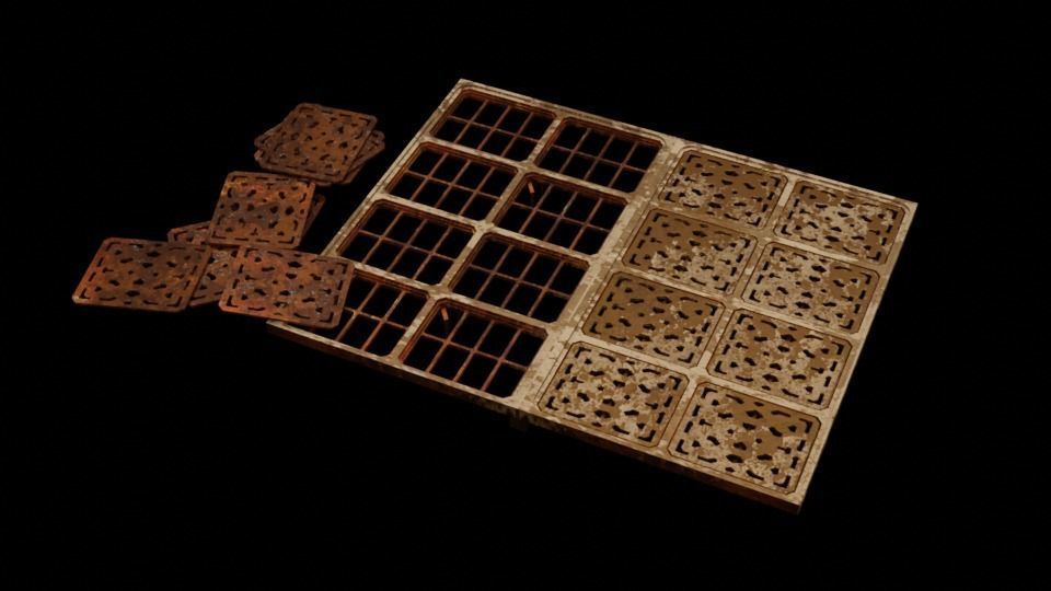 Jabbas Throne Room - Set 1 - Rancor Pit  1-18 scale  Kenner Free 3D print model_17