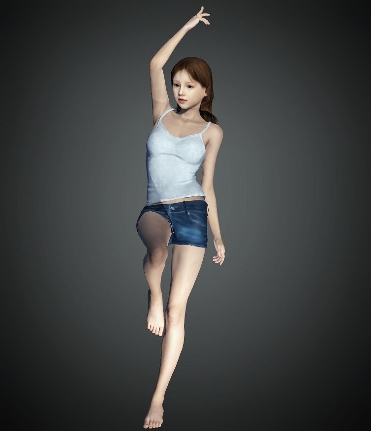  Unity Digital Human HS013 Free 3D model_6