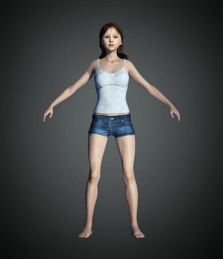  Unity Digital Human HS013 Free 3D model_1