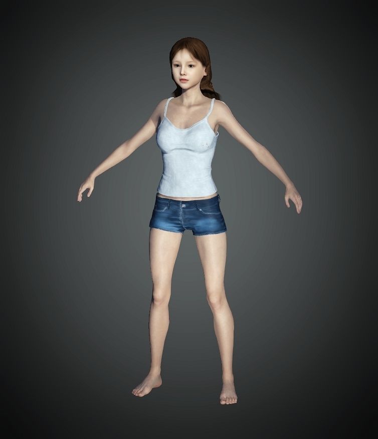  Unity Digital Human HS013 Free 3D model_4