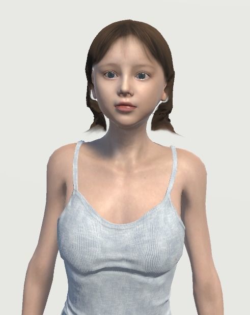  Unity Digital Human HS013 Free 3D model_11