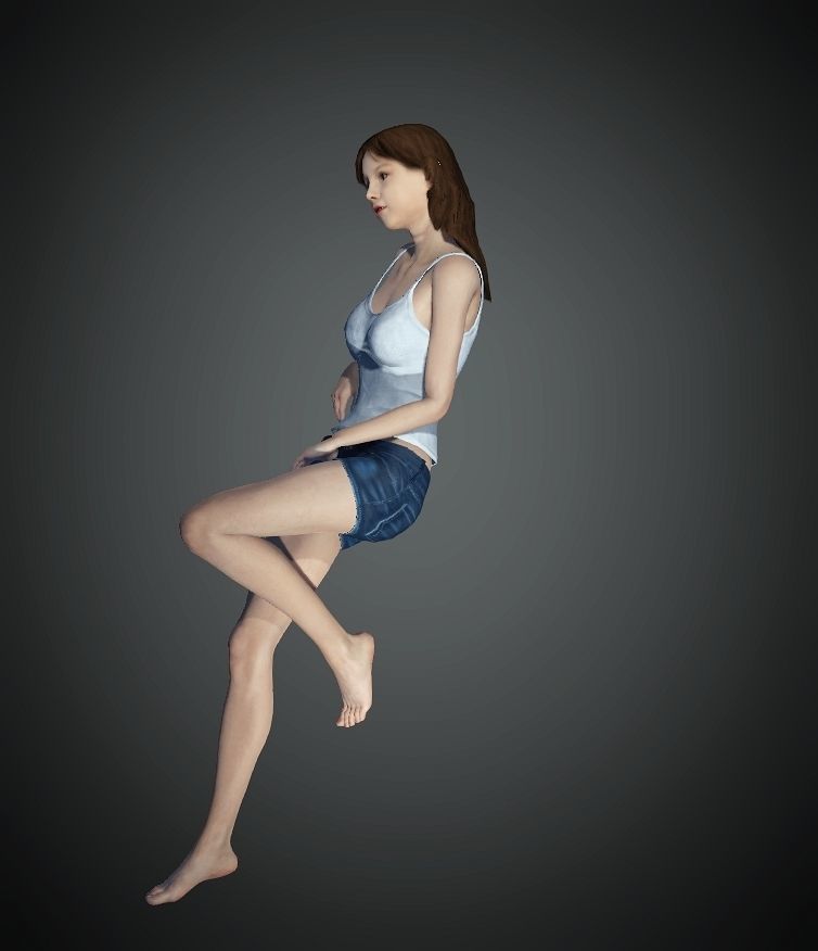  Unity Digital Human HS013 Free 3D model_5